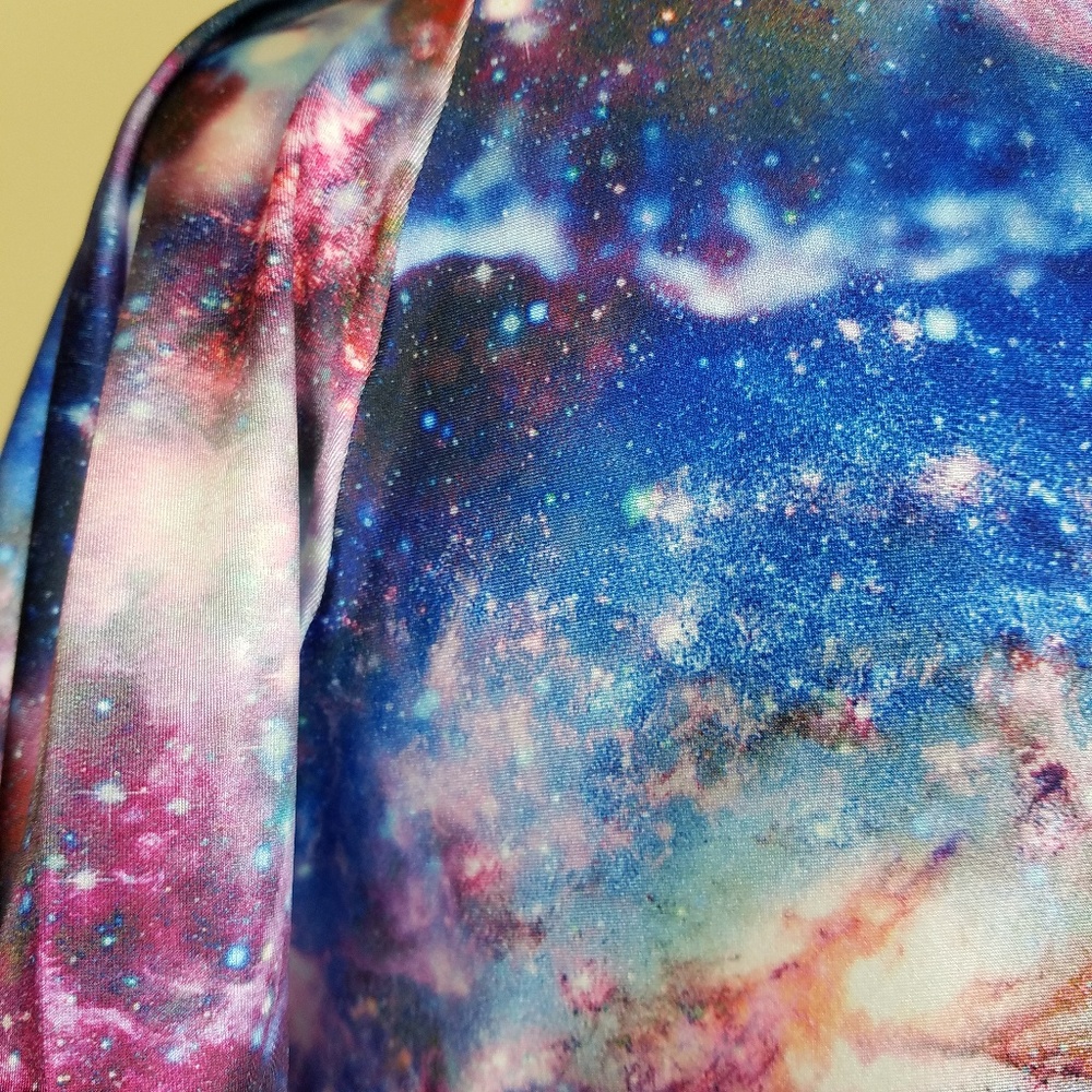 Galaxy Nebula Rainbow High Low Maxi Dress - Picture 6 of 7
